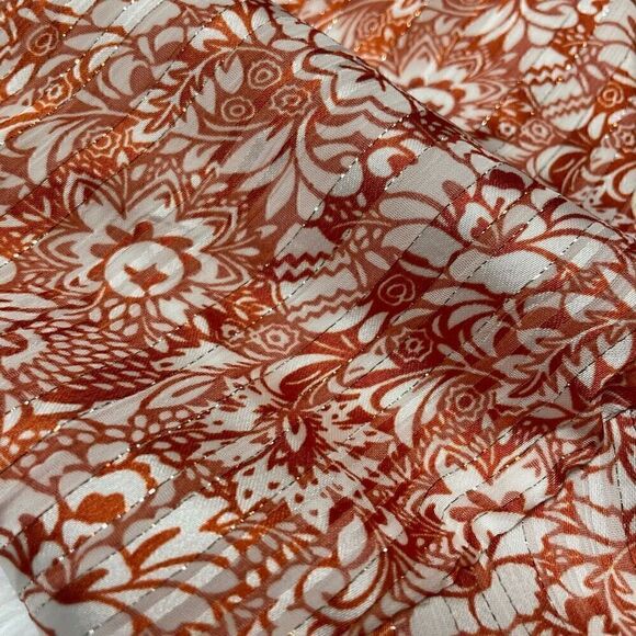 Miss Me Orange Floral Criss Cross Sleeveless Halter Dress Womens Size Small - Picture 8 of 13